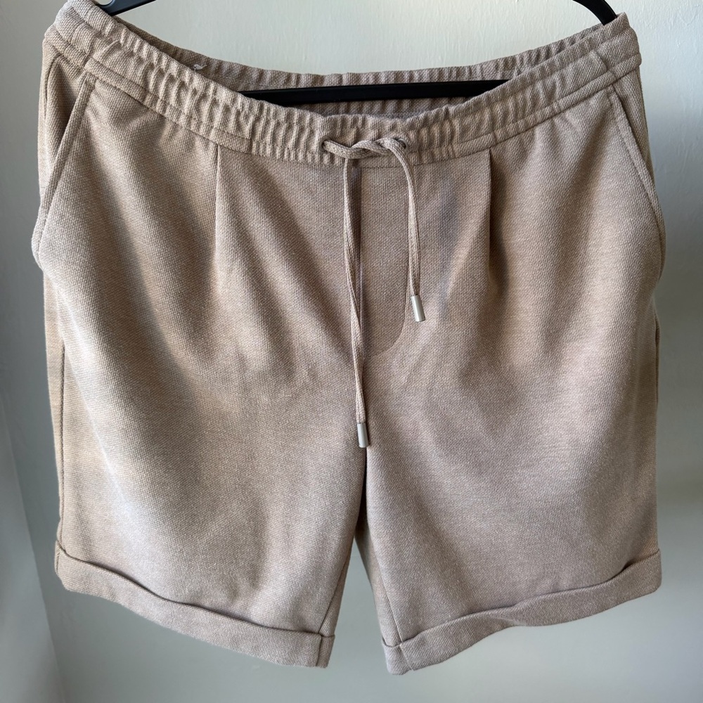 Men's Zara Casual Drawstring Shorts - Beige
